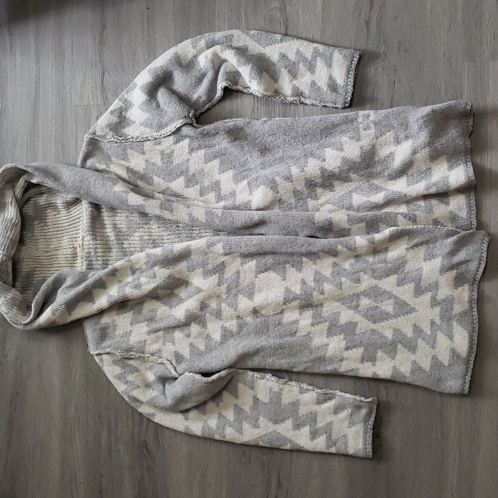 Reversible aztec cardigan